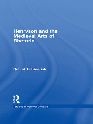 cover image of Henryson and the Medieval Arts of Rhetoric